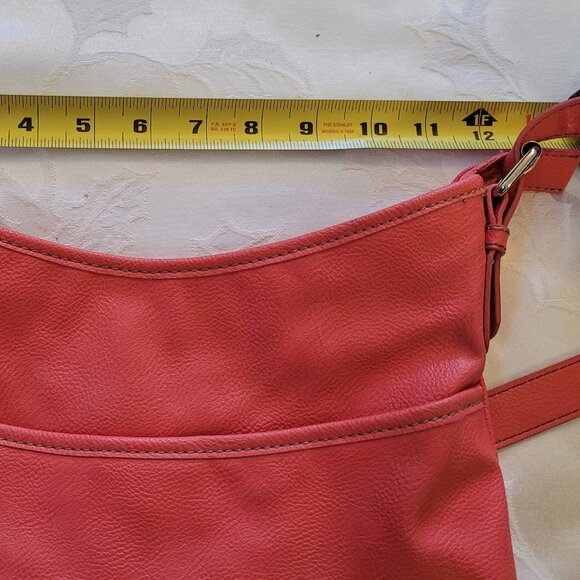 Nine West Red Faux Leather Messenger Crossbody Bag - Picture 3 of 6